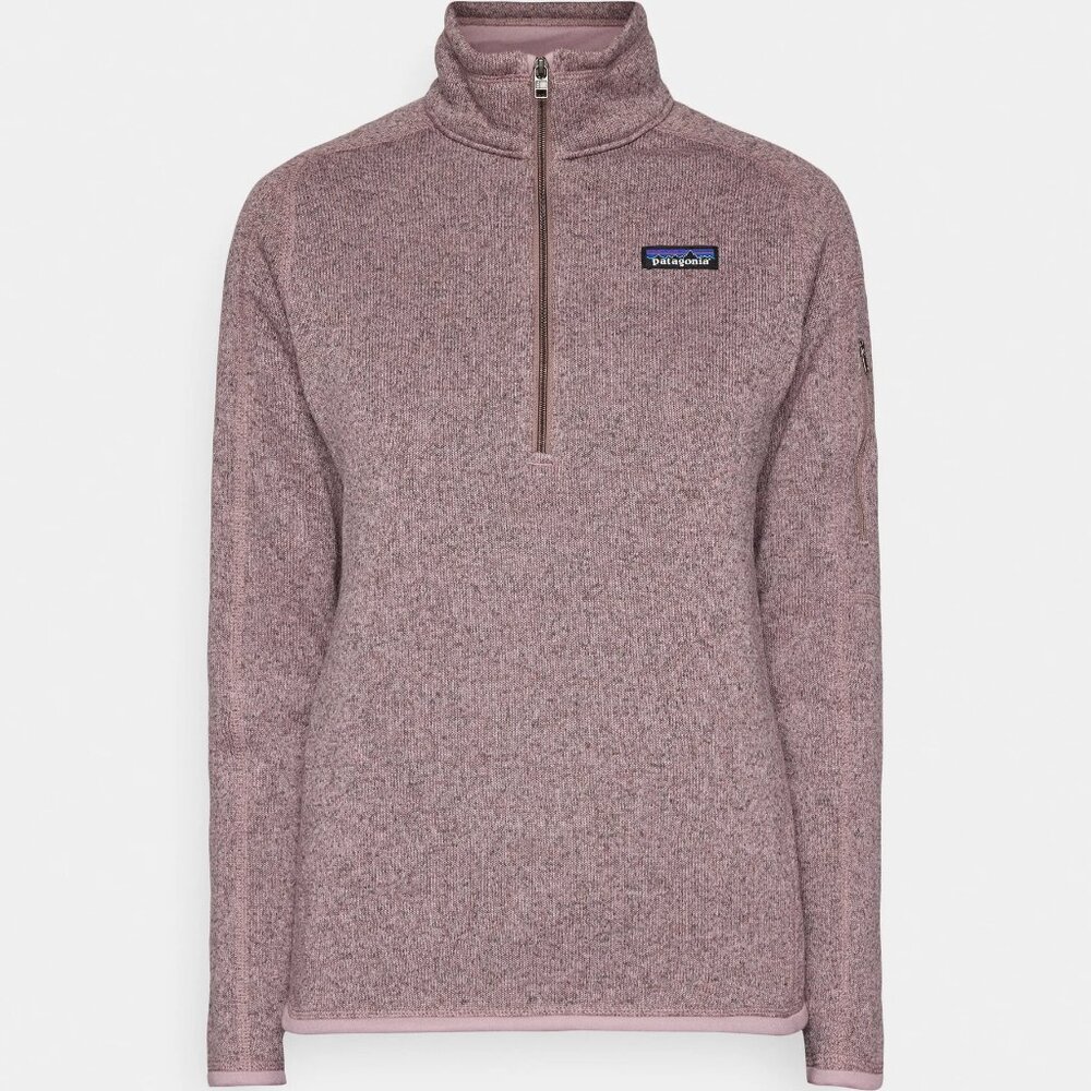 Patagonia Women's Heathered Mauve Quarter-Zip Fleece Pullover